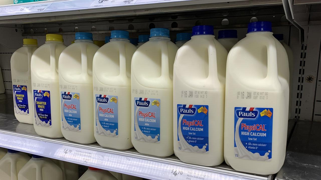 In welcome news for farmers – but more pain for shoppers – the price of milk is set to rise at Aussie supermarkets. Picture: NCA NewsWire/Tertius Pickard