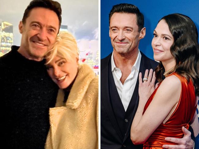 Hugh Jackman with his ex and current partner.