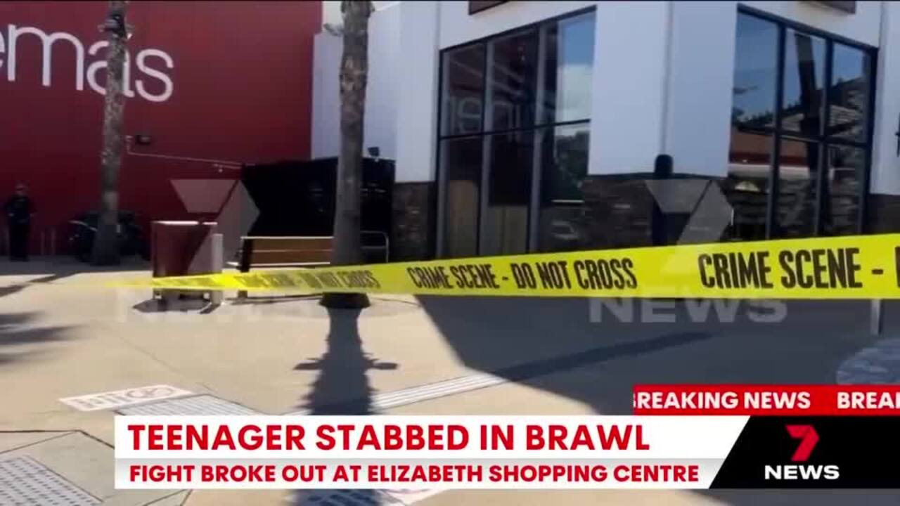 Teenager stabbed at Elizabeth Shopping Centre (7NEWS)