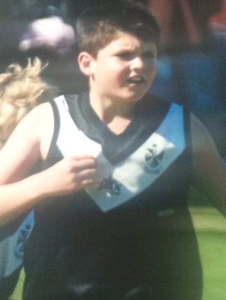 Brayden Maynard during his days as a junior footballer.