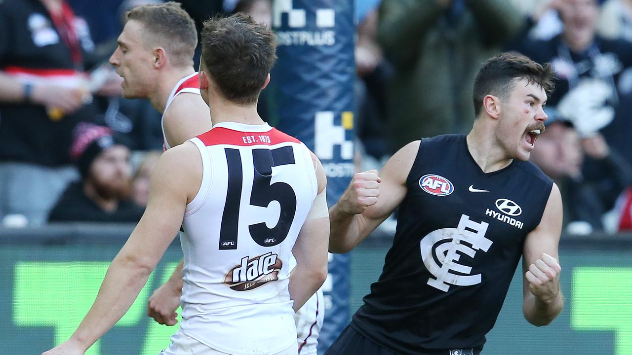 Mitch McGovern has had mixed fortunes up forward. Picture: Michael Klein