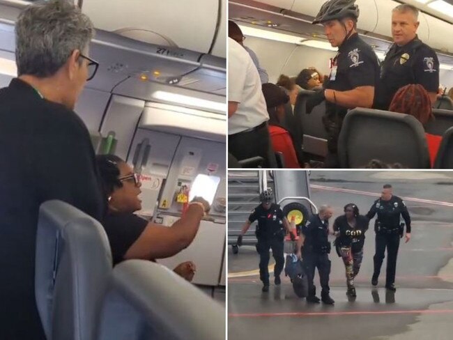 A woman forced a whole plane load of passengers to be removed after failing to comply with the exit row instructions.