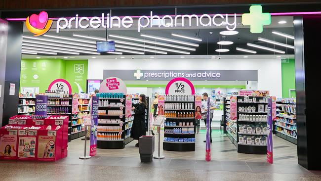 Wesfarmers' Priceline pharmacies are now linked to the company's One Pass delivery business. Picture: Carly Ravenhall Photography