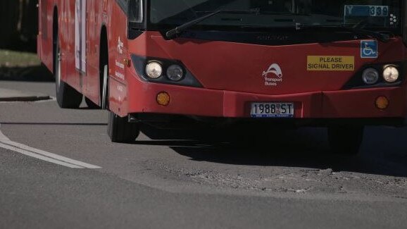 Passenger buses on Sydney's northern beaches have been fitted with sensors, as part of a $2.9 million trial in July, 2022, to identify and map potholes. Picture: Transport for NSW