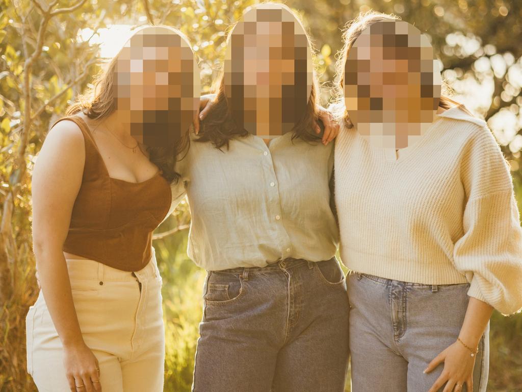 Annette Sharp's three daughters - now aged (from left) 16, 22 and 20 -  open up about their mother's 2014 social media ban.