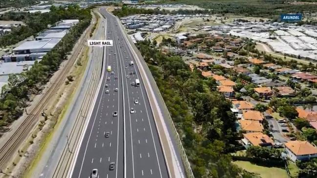 Artist's impression – Coomera Connector approaching Arundel.