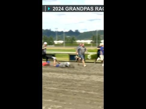 Racetrack holds grandparents race with hilarious results