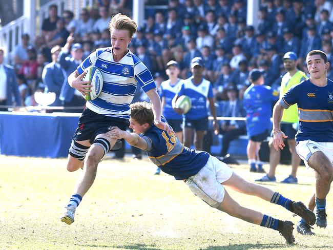 Nudgee College player Jock ThompsonGPS Rugby match with Nudgee College against Churchie at Nudgee College.Saturday September 14, 2019. (AAP image, John Gass)