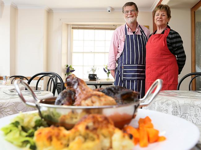 Nobucks is a charity run by members of Wesley Church, providing a free lunch five days a week to anyone who comes through the door. volunteer Adge Ashcroft, left, and coordinator Suzanne Vincent. Picture: SAM ROSEWARNE.