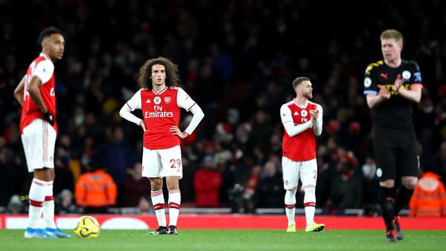 Arsenal slumped to a 3-0 loss to Manchester City. Picture: Getty Images