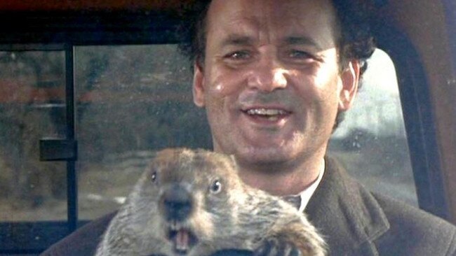 Bill Murray in Groundhog Day.