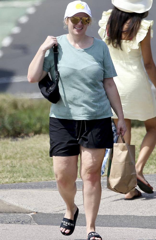 Rebel Wilson enjoys a day out at Sydney’s Bondi Beach. Picture: Mega Agency