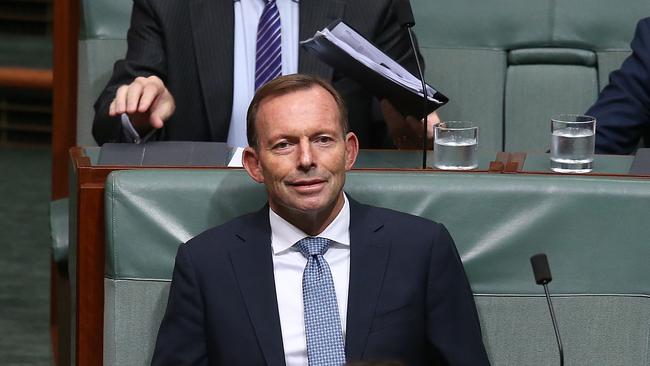 Tony Abbott in Question Time in the House of Representatives Chamber, Parliament House in Canberra. Picture Kym Smith