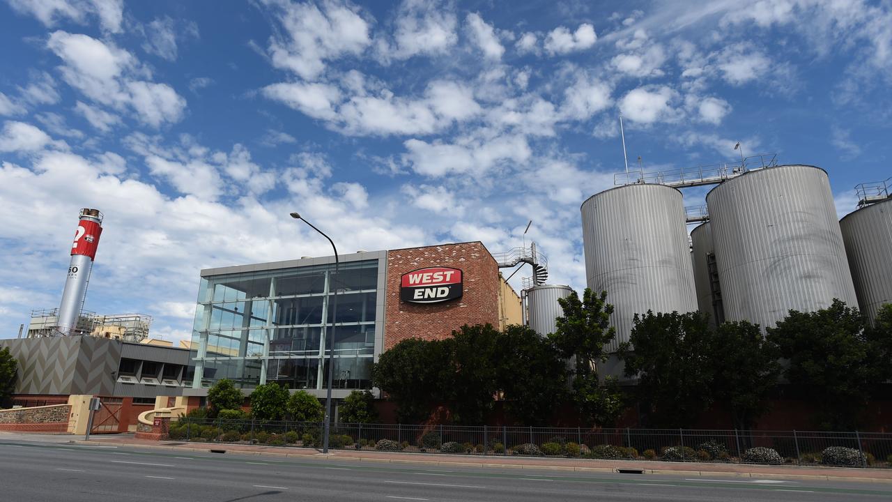 The West End Brewery on Thebarton, which will close at the end of June next year. Picture: Naomi Jellicoe