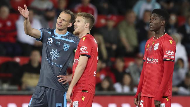 Al Hassan Toure’s face sums up every A-League fans’ weekend. Photo: Sarah Reed