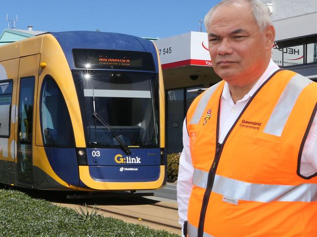 Pictured in Southport using the Gold Coast tram system, Pic Mike Batterham