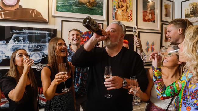 Kyle Sandilands celebrates his No. 1 spot in radio in Port Douglas. Picture: Sean Davey.