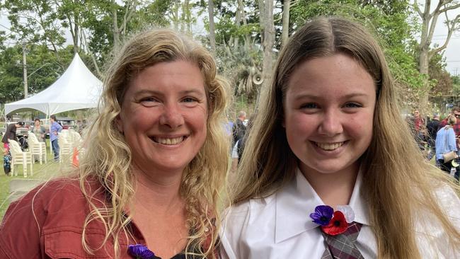 Gympie Anzac Day service 2022 - Maree and Kate Fanshaw.