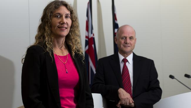 Helen Dale (pictured with Senator David Leyonhjelm) has faced a lot of harassment over her book The Hand that Signed the Paper. (Pic: Chris McKeen)