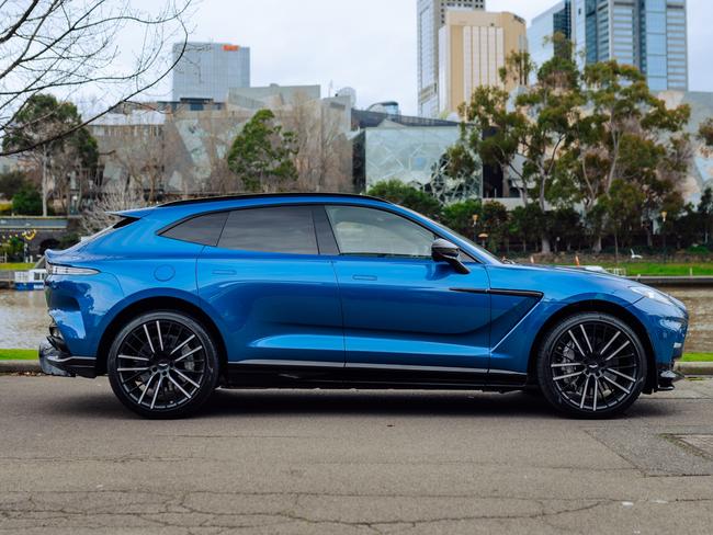 EMBARGO FOR TWAM 03 DECEMBER 2022. FEE MAY APPLY.  Aston Martin DBX707 blue. Photo: Bez Media/Supplied