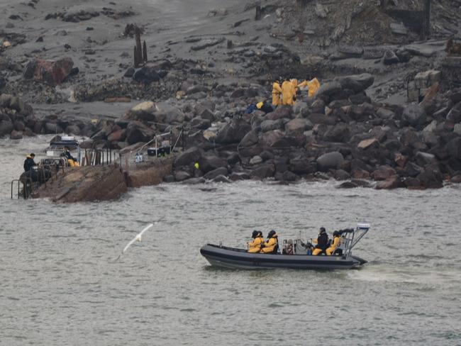 Two Navy RHIBs (rigid-hull inflatable boats) deploying in the search area. Photo courtesy of NZDF