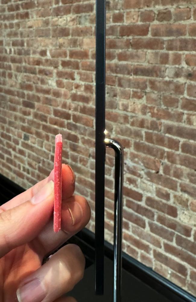 Apple iPad Pro is almost as thin as a piece of chewing gum. Picture: X/ Joanna Stern