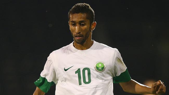 LONDON, ENGLAND - SEPTEMBER 08: Salman Alfaraj of Saudi Arabia in action during the International Friendly match between Saudi Arabia v Australia at Craven Cottage on September 8, 2014 in London, England. (Photo by Ian Walton/Getty Images)