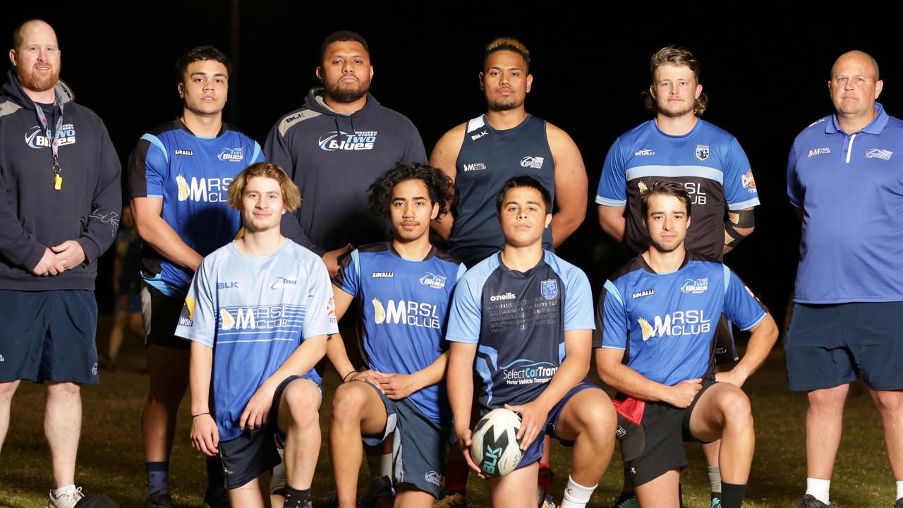 Pictured (Left to Right - Back to Front) are Joel Rivers, Jaxon Moala, Inia Qereqeretabua, Benedict Leavai, Riley Jacobson, Craig Morgan, Roman Chipizubov, Alipate Toetw, Boston Fakafanua and Liam Tulley at the Granville Park in Merrylands on the Thursday 03rd of September 2020.Picture: Christian Gilles