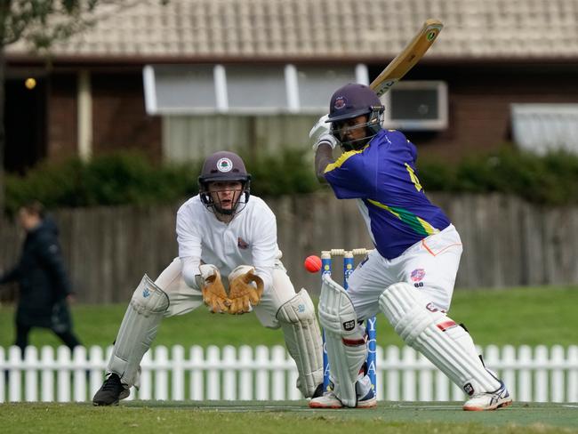 Dilan Chandima batting for Victoria. Picture: Valeriu Campan