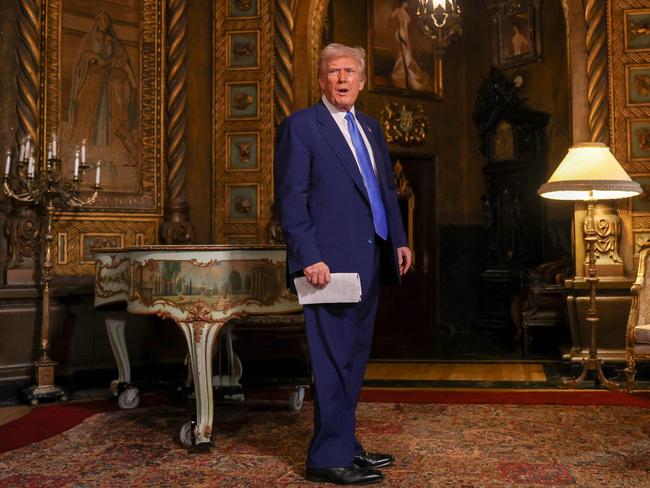 US President Donald Trump leaves after holding a press conference and signing an executive order on expanding access to IVF. Picture: Getty Images via AFP