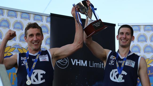 Troy Coates (right) is moving from Kerang to South Bendigo. Picture: Tracy Roberts