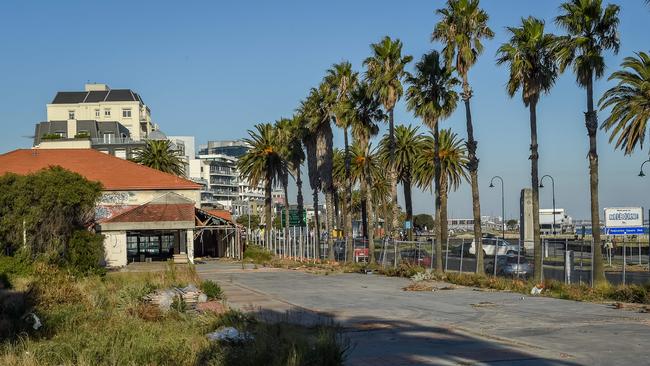The derelict site near Station Pier - one of the first sights cruise ship visitors see when they land in Melbourne. Picture: Jake Nowakowski