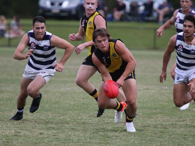 Labrador v Broadbeach QAFL semi-final at Cooke Murphy Oval. Labrador player Thomas Reeves Picture: Mike Batterham.