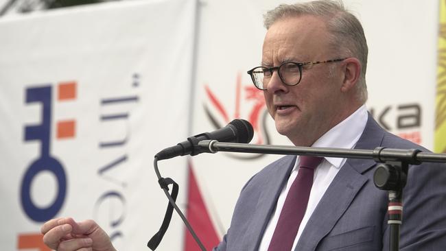 Prime Minister Anthony Albanese said the Coalition’s plans to deliver nuclear energy rely on infrastructure “which can’t be built, some would say, for decades”. Picture: NCA NewsWire/Valeriu Campan