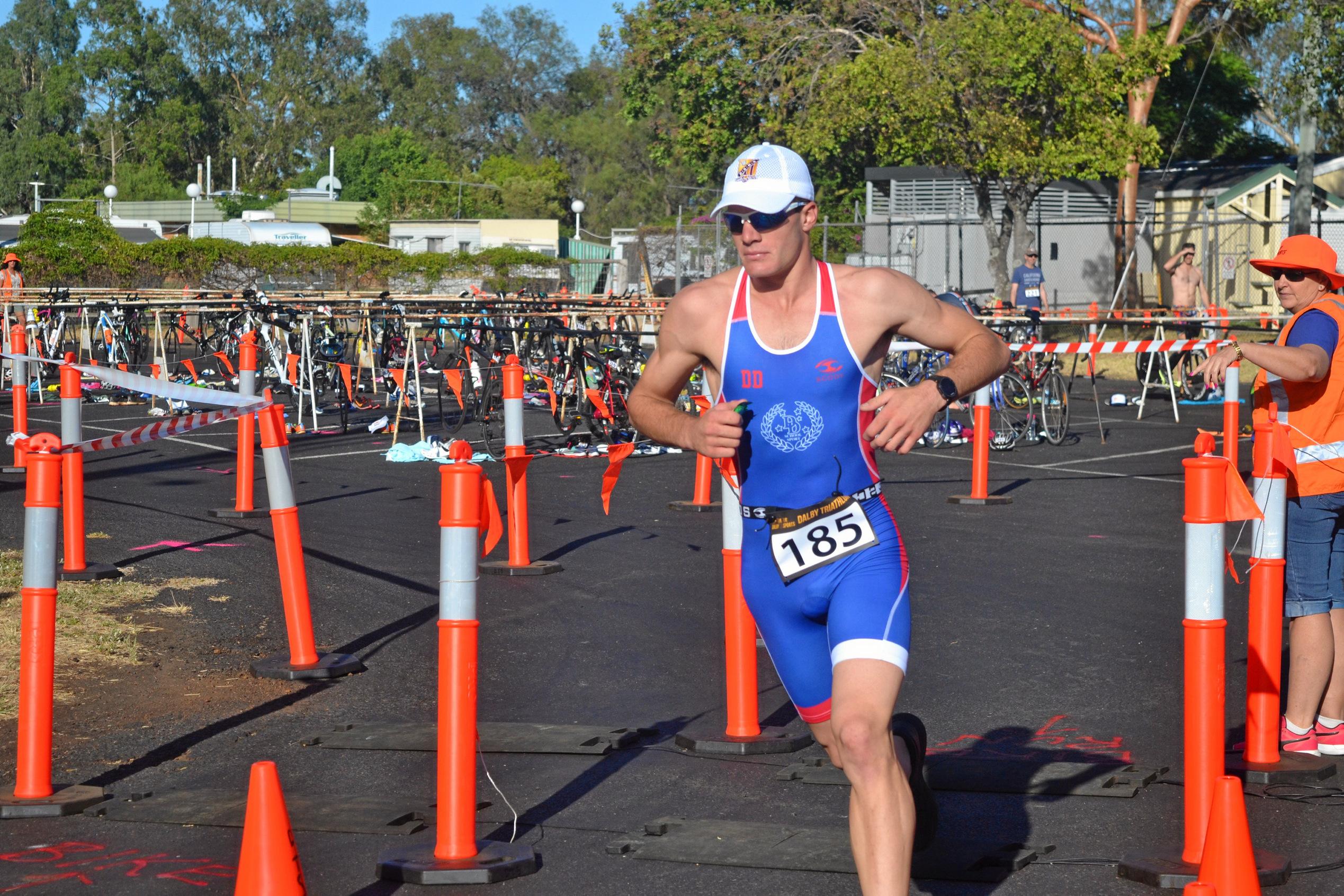 ON THE RUN: 16-year-old Mitch Hemmings on the home stretch. Picture: Meg Gannon