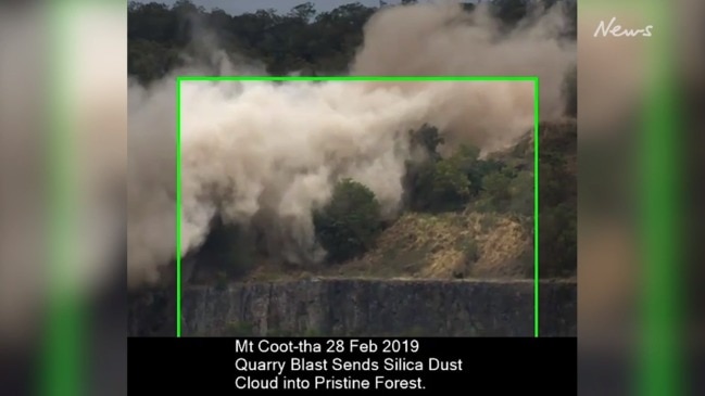 Blasting at Mt Coot-tha quarry