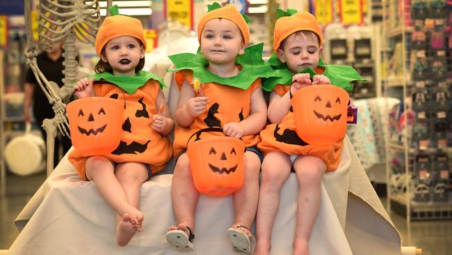 A Jack O’Lantern is a much safer costume choice. Picture: David Smith