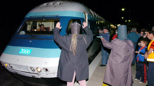 Scenes at the Lismore train station in 2004 when the last XPT ran.