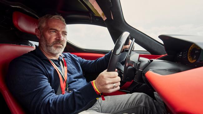 Corby at the wheel. He does actually look a bit like George Clooney, doesn’t he?