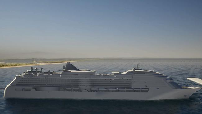 Mayor Tate’s proposed offshore Gold Coast cruise ship terminal is still on the cards despite an Integrated Resort Development proposed for The Spit being terminated by State Government last week. Photo: Supplied