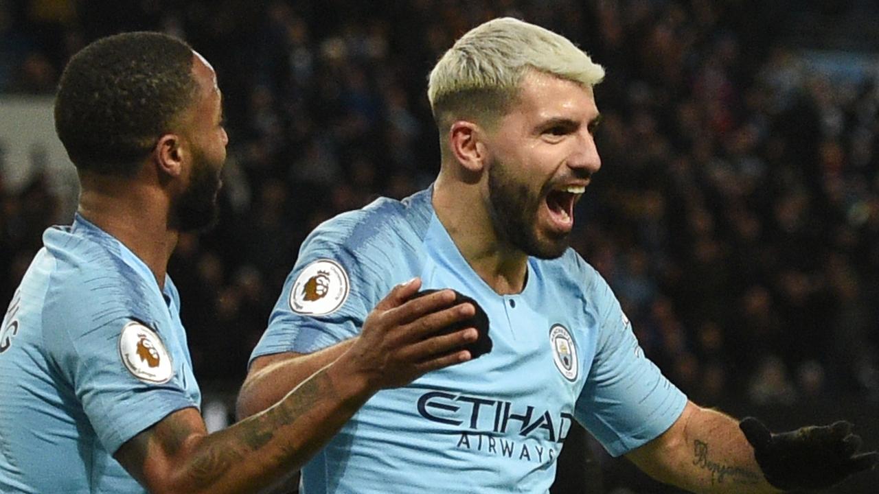 Manchester City's Argentinian striker Sergio Aguero. (Photo by Oli SCARFF / AFP) 