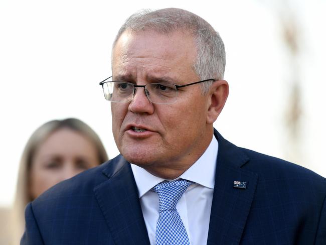 Prime Minister Scott Morrison says the government has a ‘very clear’ aim to reach net zero emissions. Picture: NCA NewsWire/Bianca De Marchi