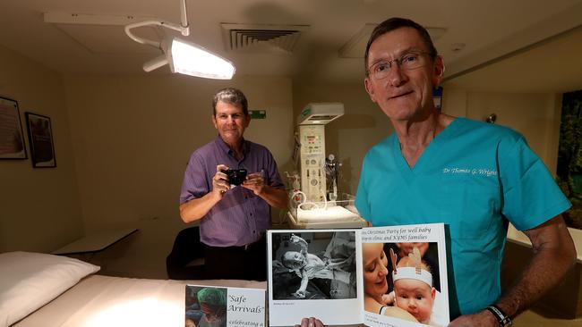 Pediatrician Dr Tim Warnock and obstetrician Dr Tom Wright worked together for 30 years. Picture: Stewart McLean