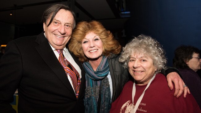 Barry Humphries, Rula Lenska and Miriam Margolyes. Picture: Hampstead Theatre