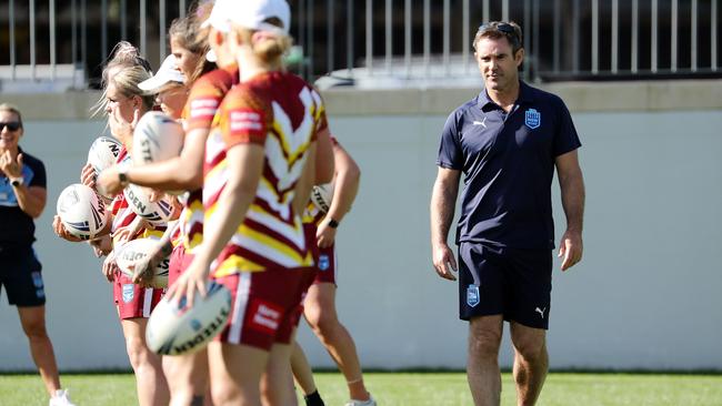 Brad Fittler at the NSWRL City-Country Women's training session at Sydney Olympic Park. Picture: Tim Hunter.