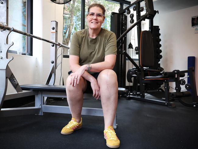 12/2/25: Louise Hunt, the global workplace experience lead at Canva, had a knee replacement aged 44. John Feder/The Australian.