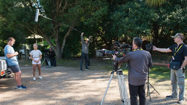 Neighbours has only downed tools rarely in its 37-year history including for weeks during the early days of the pandemic, returning to shooting in April 2020. Pictures: Supplied/Channel 10