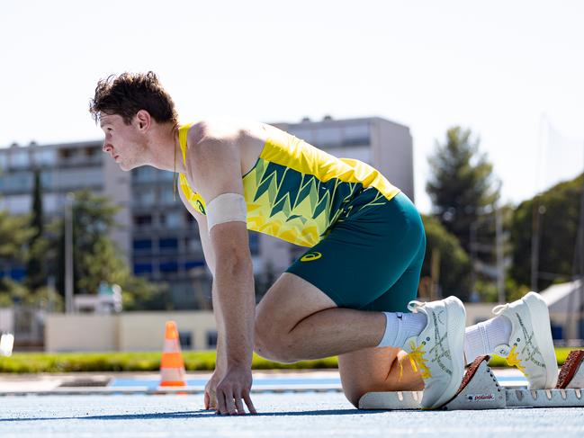 Australian sprinter Lachlan Kennedy ahead of the Adelaide Invitational on Saturday night