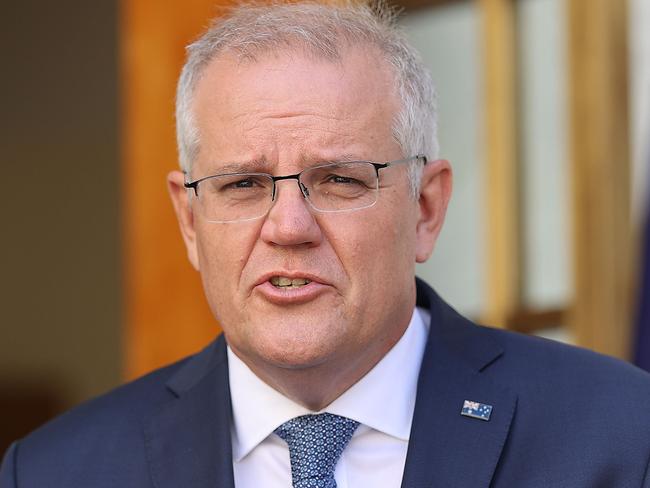 CANBERRA, AUSTRALIANewsWire Photos JANUARY 10, 2021: Prime Minister Scott Morrison spoke to media during a press conference in Parliament House Canberra.Picture: NCA NewsWire / Gary Ramage