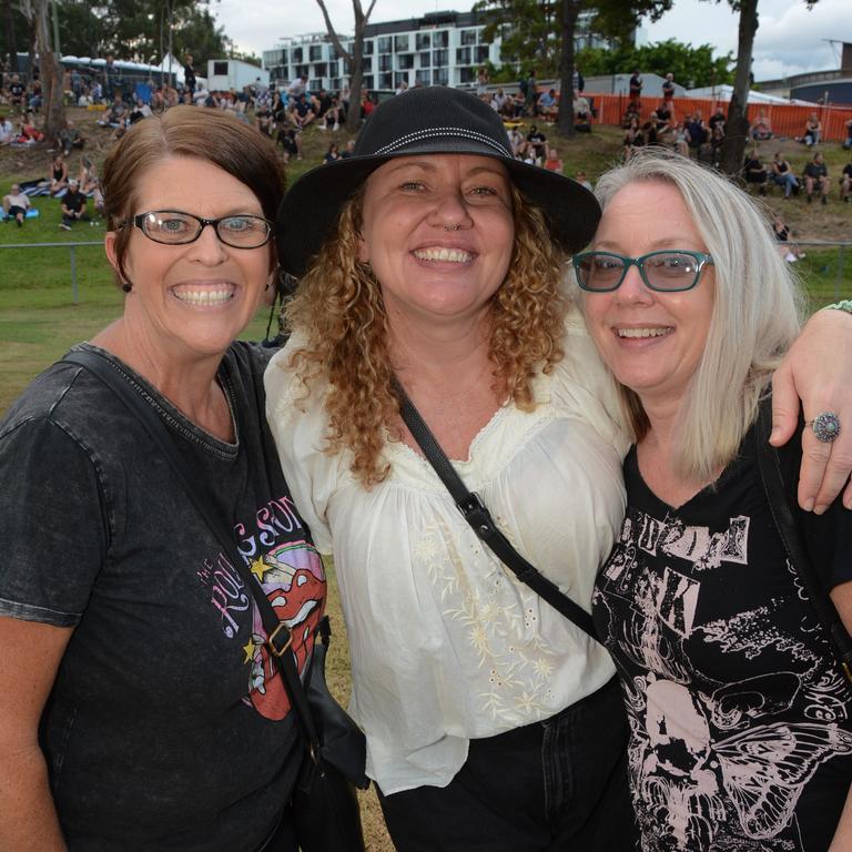 Chris Murphy, Candice Tomlinson and Lisa Maseyk at Under The Southern Stars concert at Sharks, Parkwood. Pic: Regina King